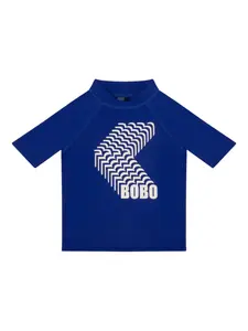 Футболка с принтом-логотипом и защитой от солнца BOBO CHOSES, синий