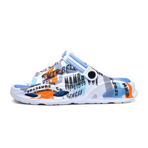 NANJIREN Амортизирующие нескользящие износостойкие антибактериальные бесшумные шлепанцы для мужчин бело-голубые, цвет White Blue