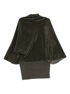 Топняя часть «Конкордианс» с драпировкой и расклешенными рукавами Rick Owens, зеленый