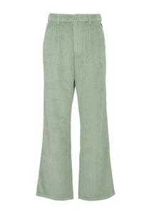 Обычные брюки со складками спереди QS, светло-зеленый