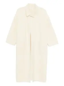 Кардиган-пальто с классическим воротником Ma'Ry'Ya, нейтральный