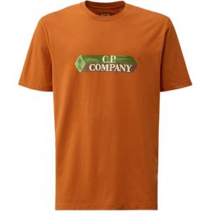 Футболка с принтом логотипа C.P.Company, Мумбаи Браун