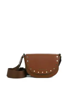 Сумка на плечо с заклепками Michael Kors Kids, коричневый