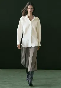 Блузка на пуговицах Massimo Dutti, White