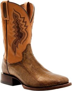 Мужские вестерн-бутсы Dan Post с экзотической змеиной кожей, широкий квадратный носок - Dps648, черный/коричневый