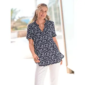 Блузка с принтом Inspirations Inspirationen, синий