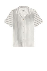 Рубашка в полоску с коротким рукавом Seersucker Rhythm, white