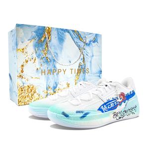 PUMA Мужские баскетбольные кроссовки Clyde Hardwood Team Abrasion Resistant low top белые синие