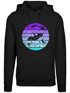 Толстовка F4NT4STIC Retro Alien Weltraum Sonnenuntergang, черный