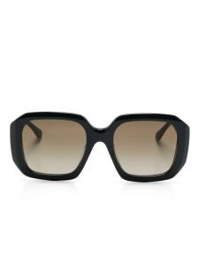 Chloé Eyewear солнцезащитные очки в массивной оправе, зеленый