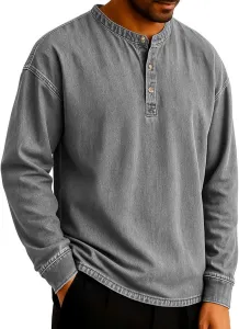 Классическая футболка-поло с длинным рукавом для мужчин DJFODJ