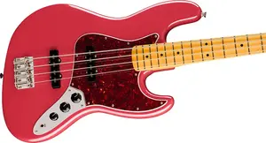Fender American Professional Classic Jazz Bass с грифом из клена, цвет Faded Dakota Red