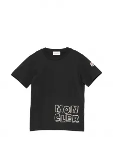 Футболка с логотипом Moncler Enfant, черный