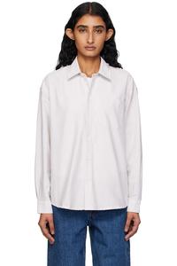 Бойфренд рубашка с логотипом A.P.C., бежевый