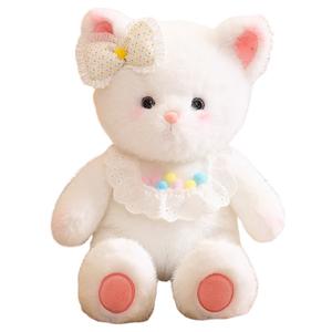 Мягкий и милый нагрудник для котенка с нарядом плюшевого мишки, кукла, плюшевая кукла, высота 45 см Ten Thousand Children's Music