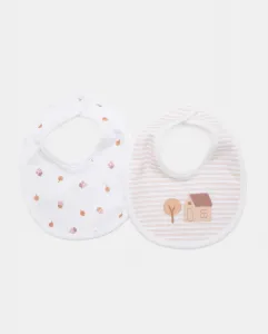 Набор из двух детских слюнявчиков Cotton Juice, песочный