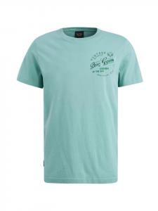 Футболка с коротким рукавом и R-образным вырезом, однобортная, бирюзового цвета PME Legend