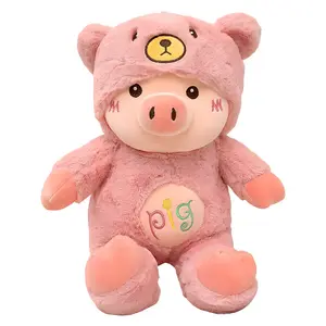 Милые трансформирующиеся плюшевые куклы поросят, высота 30cm/40cm/50cm/60cm Beerus, розовый