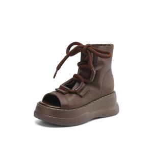 OCCAMAN Римские сандалии женские 6,5 см коричневые, цвет Brown