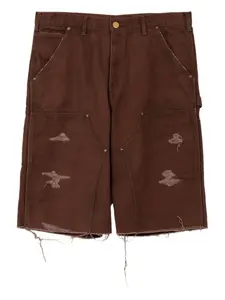 Шорты с эффектом потертости KAMIYA, коричневый