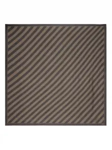 Шарф в диагональную полоску с логотипом Fendi, коричневый