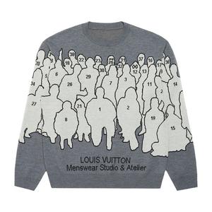 Свитер Louis Vuitton Studio Jacquard Crewneck Sweater, Grey