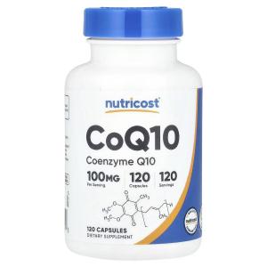 CoQ10, 100 мг, 120 капсул Nutricost