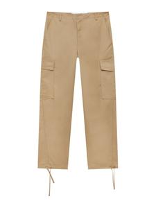 Свободные брюки-карго Pull&Bear, темно-бежевый