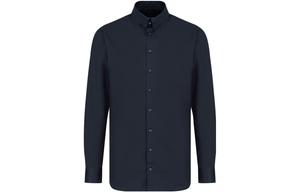 Emporio Armani классическая хлопковая рубашка Regular fit GIORGIO ARMANI, синий