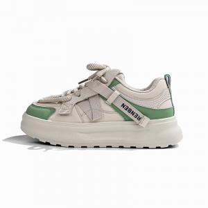 Нескользящие, увеличивающие рост, легкие, низкие, повседневные туфли, женские, зеленые RENBEN, Green