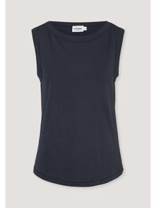 Топ Hessnatur Light Slub Jersey Top Regular из чистого органического хлопка, темно-синего цвета