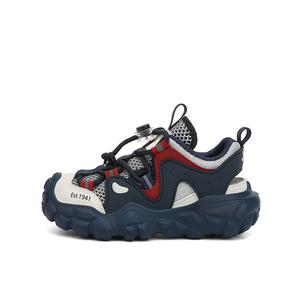 Износостойкие, легкие, амортизирующие, дышащие, нескользящие, с защитой от ударов, низкие, детские, повседневные кроссовки для детей Jeep, синий/красный