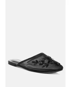 Мюли Nahra Mesh с пайетками и бусинами London Rag, черный