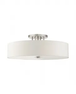 Полупотолочный светильник Meridian 6 Livex, матовый никель