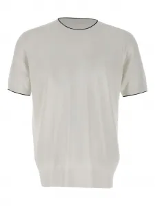 Свитер с короткими рукавами и ребристым краем Kangra, белый