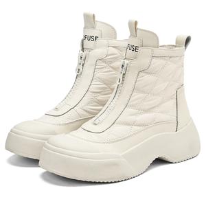D:FUSE SCANDINAVIA Тёплые износостойкие короткие утеплённые зимние ботинки для женщин с эффектом увеличения роста фиолетово-серые, цвет Purple/Gray