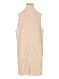 Топ на молнии с высоким воротником MM6 Maison Margiela, нейтральный