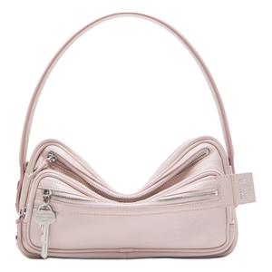 Acne Studios Женская сумка через плечо из телячьей кожи светло-розового цвета