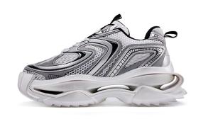 Низкие массивные кроссовки Galactic Battleship, унисекс, серебристые M88M, Silver