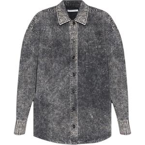 Футболка с эффектом кислотной стирки Alexander Wang, серый