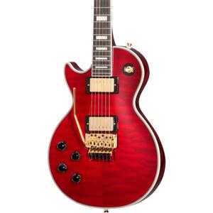 Epiphone Alex Lifeson Les Paul Custom Axces Леворукая электрогитара Ruby