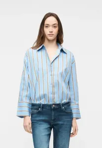 Рубашка jdyserena, блузка на пуговицах Jdy, Bel Air Blue/Golden-Coloured Brown/Cloud Dancer