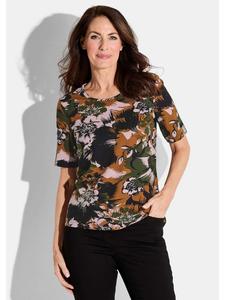 GOLDNER Короткий размер: Футболка черного / терракотового / хаки / с узором