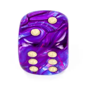 d6 20 мм Королевский синий с золотом (2), Dice - Scarab (Chessex)