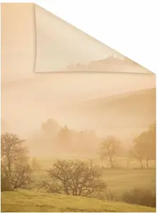 LICHTBLICK ORIGINAL оконная пленка "Тоскана", 1 шт., непрозрачная, структурированные клейкие точки, самоклеющаяся, защита конфиденциальности 100х100 см, оранжевый/зеленый