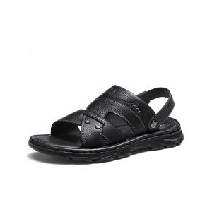 Пляжные шлепанцы мужские черно-коричневые CAMEL, черный