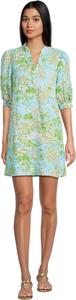 Платье Lilly Pulitzer Mialeigh Elbow Sleeve Linen, цвет Fresh Water Blue Sunbathers Bliss