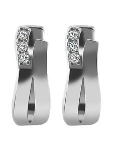 Adeliás Женские серьги - серьги-кольца на шарнирах из серебра 925 пробы с кубическим цирконием в серебре