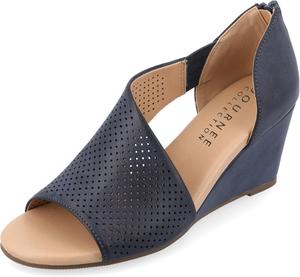 Женские сандалии на танкетке Journee Women's Comfort Foam Aretha Journee Collection, синий