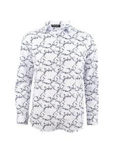 Льняная блузка Lady-white-grey Roberto Geissini